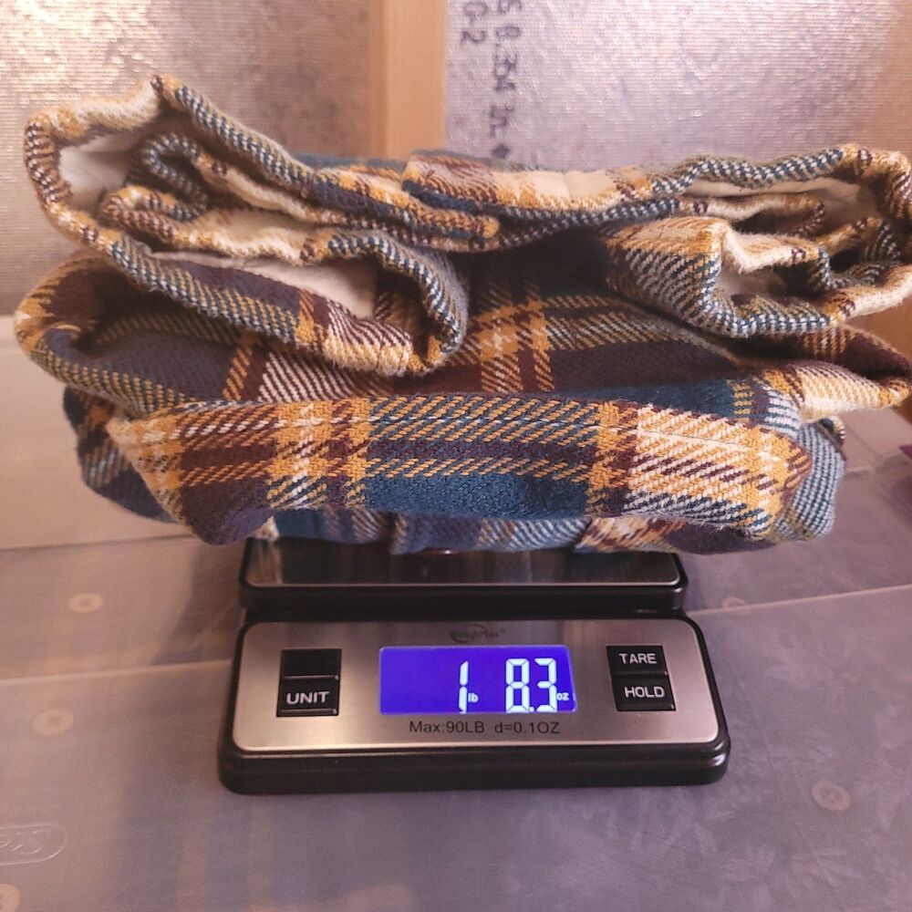Outerknown Blanket Shirt Mens Large Plaid Green, Burgundy Heavyweight Organic - Picture 12 of 12